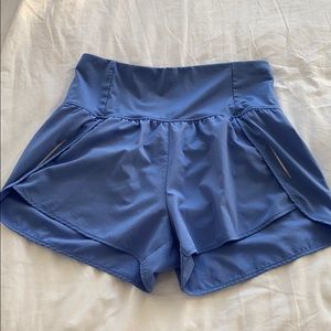 Blue running shorts